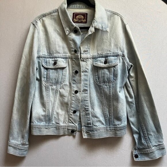 Vintage Great Western Garment Company oversize denim jean jacket Sz M - Picture 1 of 13